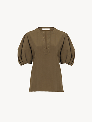 BALLOON-SLEEVE TOP